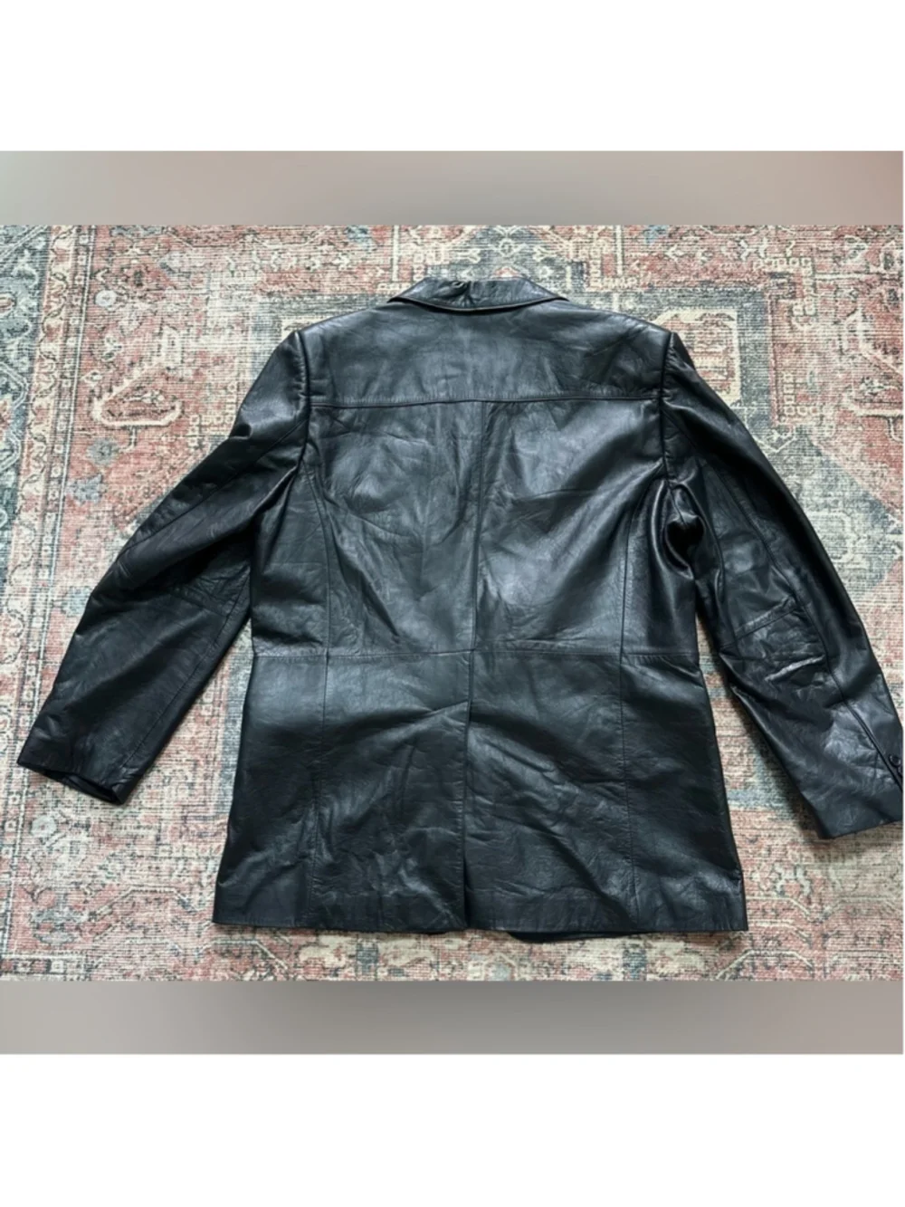 SADDLERY black leather jacket size 44